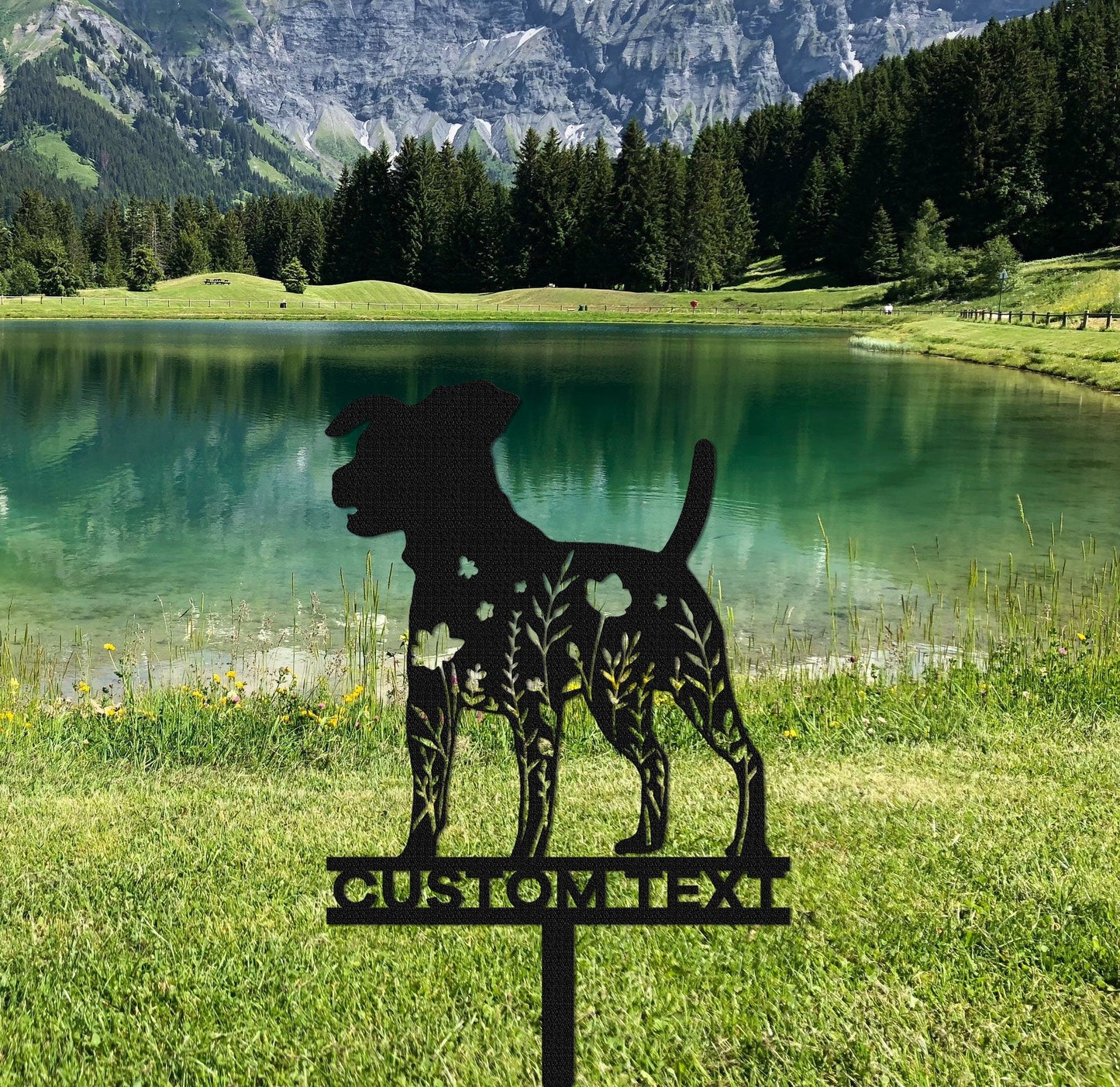 Custom Jack Russell Memorial Stake Sign,Pet Grave Markers Sign, Metal Sign With Stake,Pet Loss Gift,Sympathy Sign, Remembrance Stake