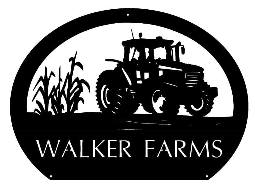 Metal 4020 farm sign ,corn stalks 4020 John Deere tractor sign CUSTOMIZED,