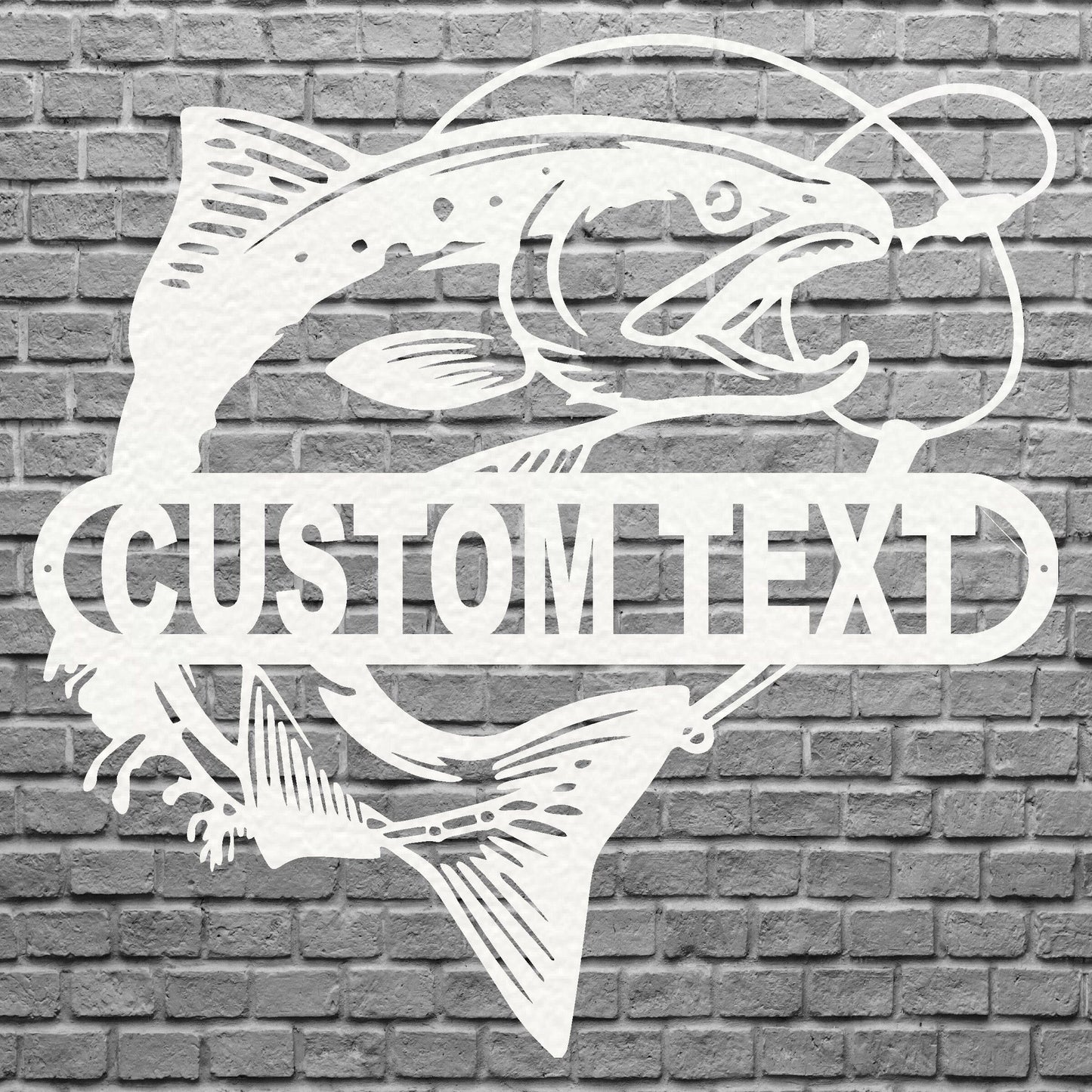 Metal Fish Wall Art, Fish Trout Art Custom Metal Sign, Lake House Fish Wall Decor, Modern Custom Metal Artwork, Metal Wall Hanging