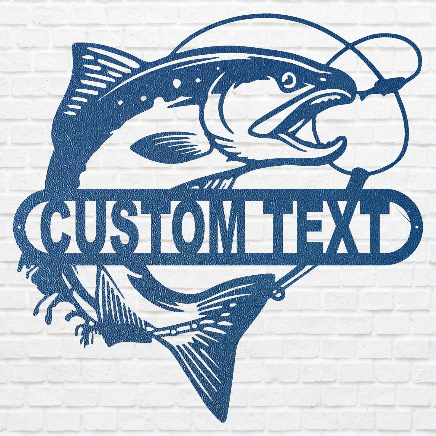 Metal Fish Wall Art, Fish Trout Art Custom Metal Sign, Lake House Fish Wall Decor, Modern Custom Metal Artwork, Metal Wall Hanging