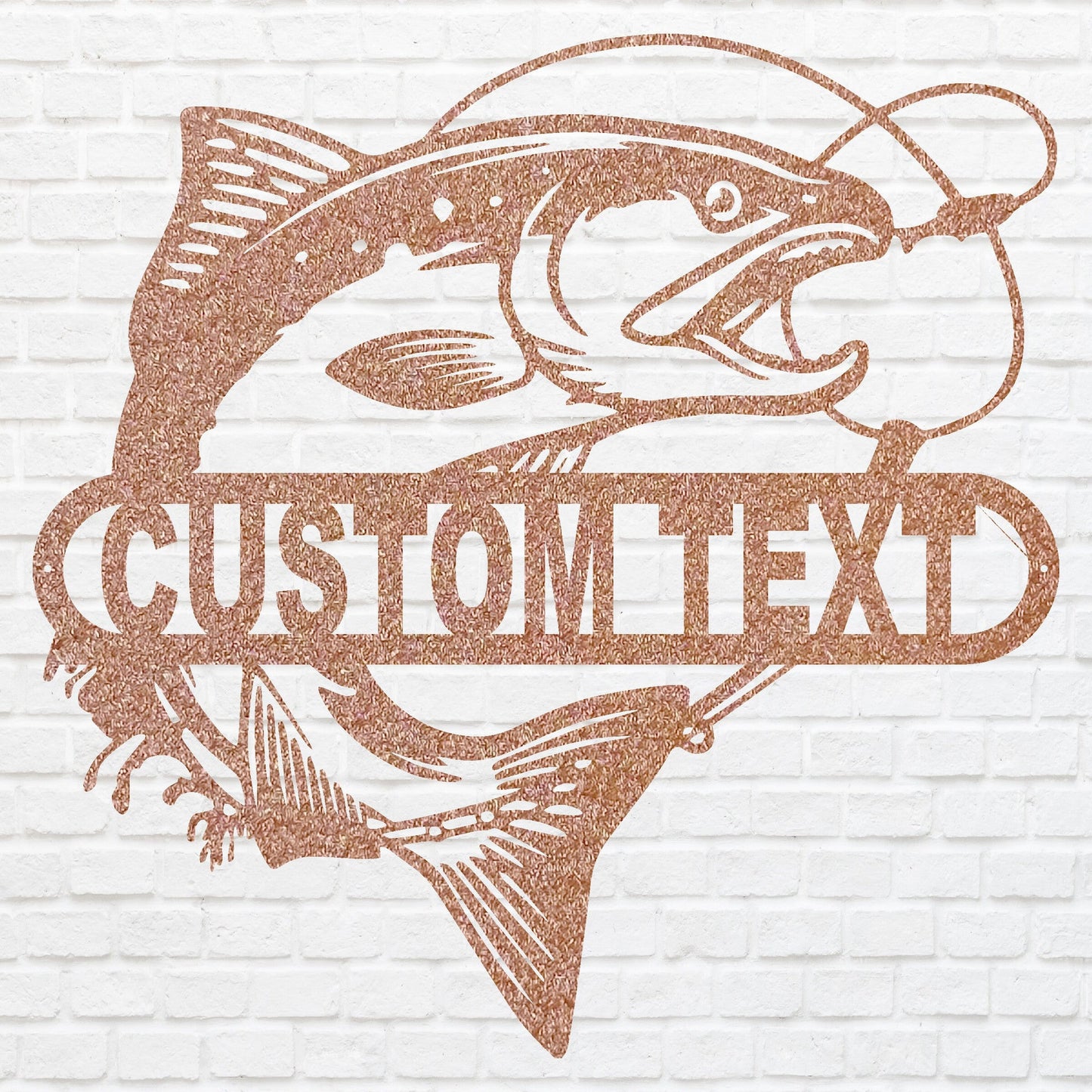 Metal Fish Wall Art, Fish Trout Art Custom Metal Sign, Lake House Fish Wall Decor, Modern Custom Metal Artwork, Metal Wall Hanging