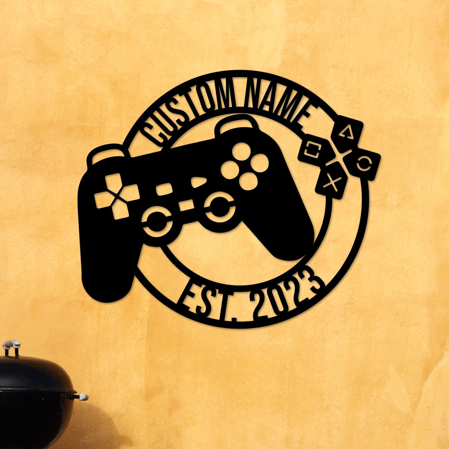 Custom Metal Gaming Sign with Led Light, Game Controller Metal Wall Art, Game Room Decor, Gamer Name Sign, Gaming Gift, Video Game Art
