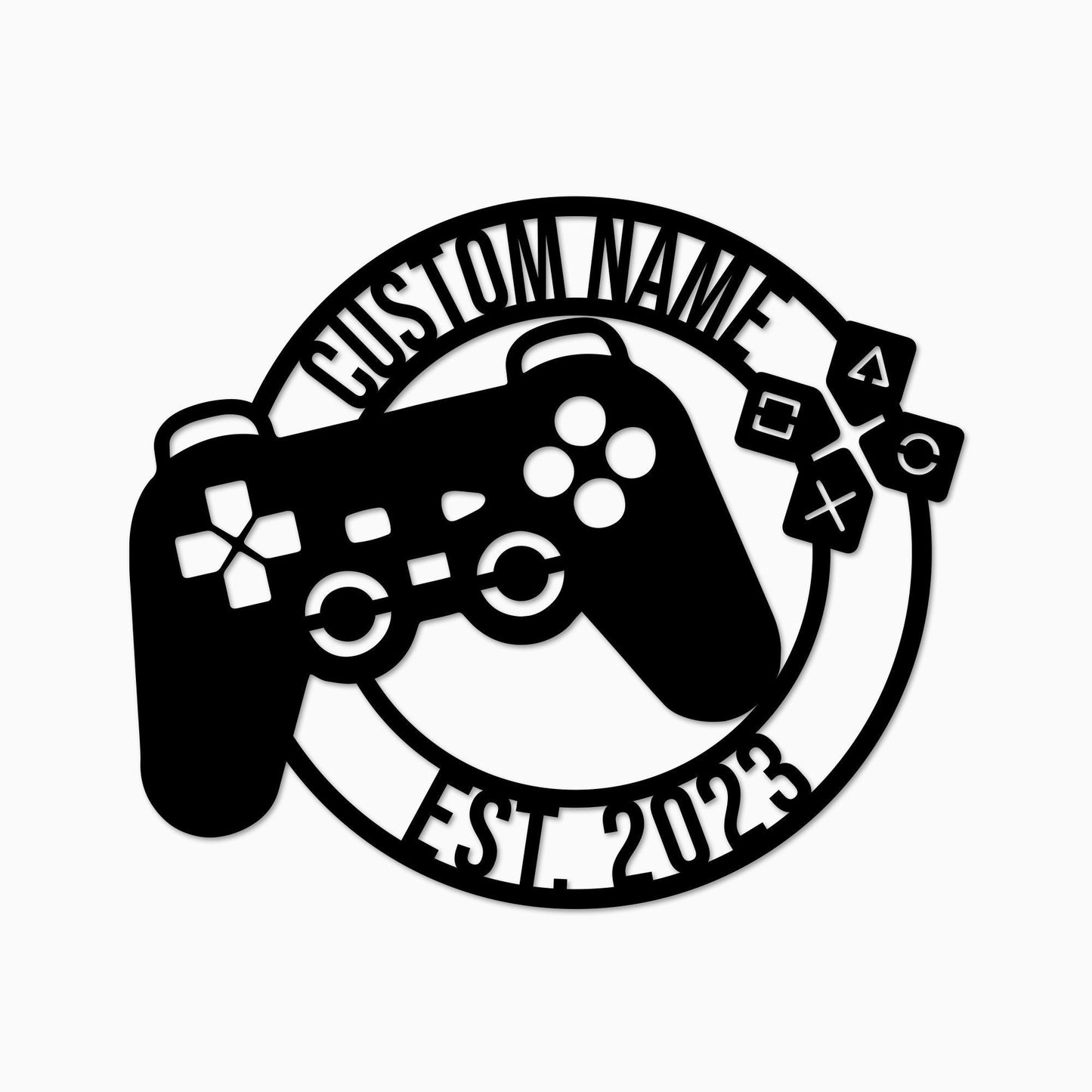 Custom Metal Gaming Sign with Led Light, Game Controller Metal Wall Art, Game Room Decor, Gamer Name Sign, Gaming Gift, Video Game Art