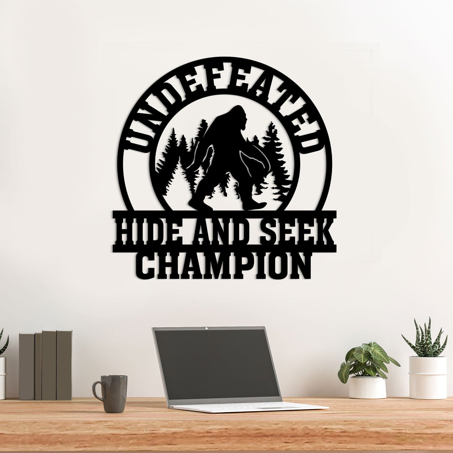 Custom Bigfoot Metal Wall Art Led Light, Bigfoot in Forest, Sasquatch Name Sign, Lodge Cabin Decor, Bigfoot Welcome Sign, Xmas Birthday Gift