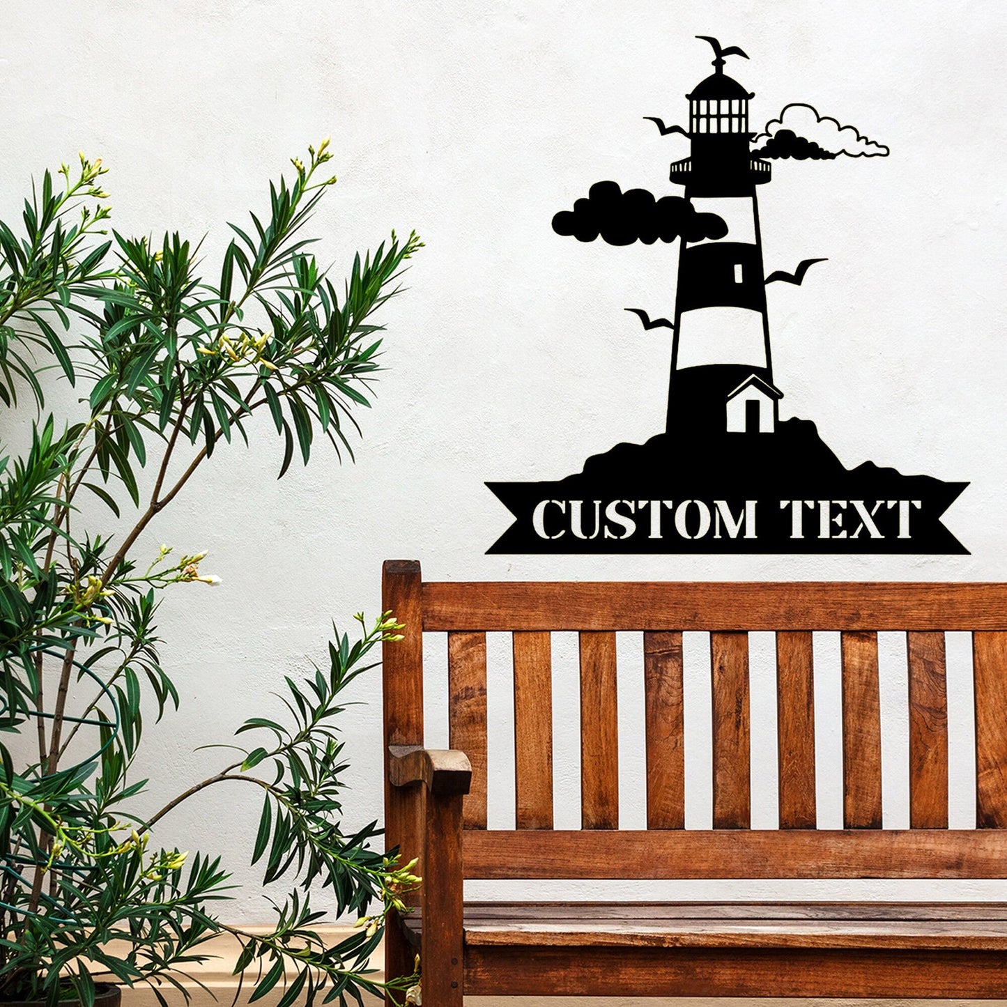 Custom Lighthouse Metal Wall Sign-Personalized Lighthouse Metal Art-Lighthouse Metal Wall Decor-Lighthouse Led Decor-Lighthouse Name Signs
