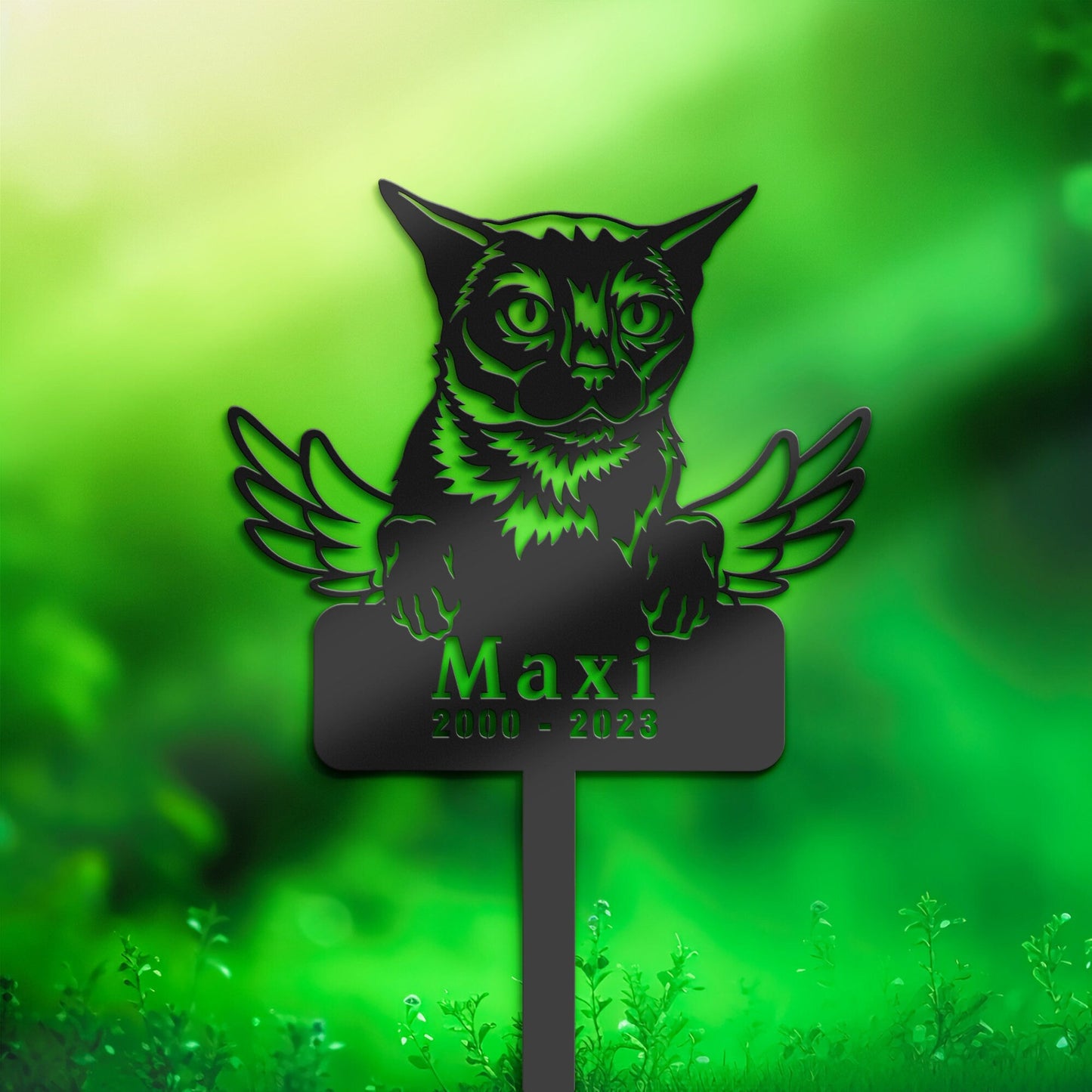 Personalized Burma Cat Memorial Stake, Metal Stake, Sympathy Sign, Pet Grave Marker, Remembrance Stake