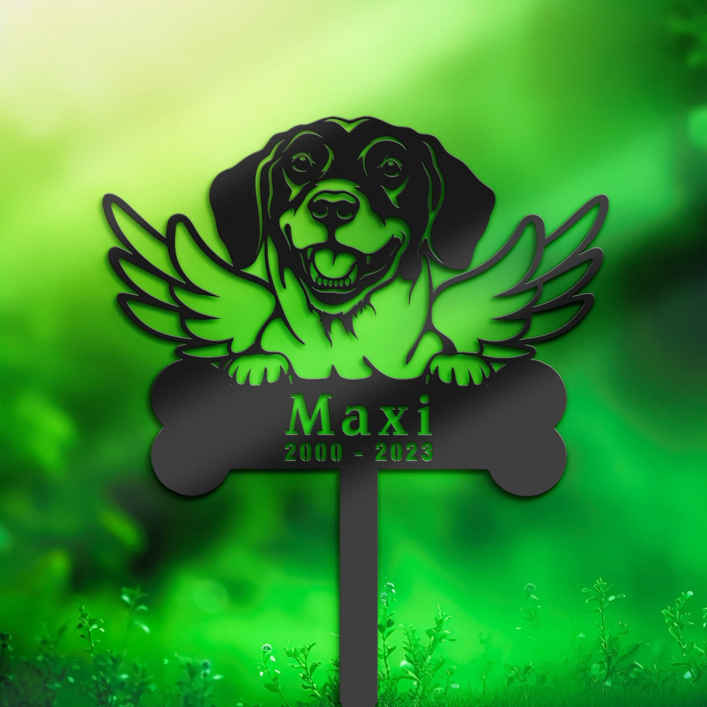 Personalized Danish Dachsbracke Dog Memorial Stake, Metal Stake, Sympathy Sign, Pet Grave Marker, Remembrance Stake