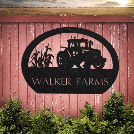 Metal 4020 farm sign ,corn stalks 4020 John Deere tractor sign CUSTOMIZED,