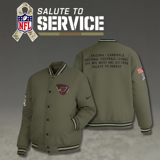 Arizona Cardinals Nike Women's 2025 Salute to Service Varsity Jacket