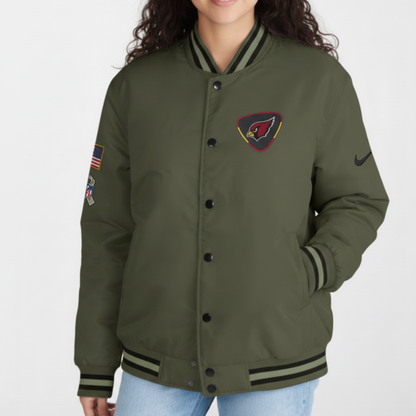 Arizona Cardinals Nike Women's 2025 Salute to Service Varsity Jacket