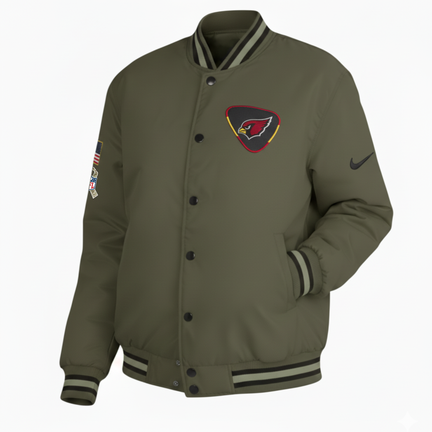 Arizona Cardinals Nike Women's 2025 Salute to Service Varsity Jacket