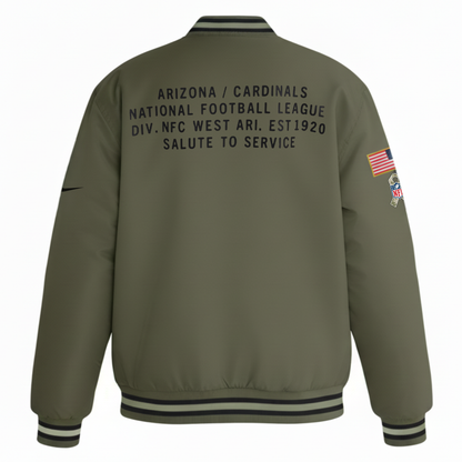 Arizona Cardinals Nike Women's 2025 Salute to Service Varsity Jacket