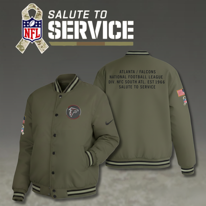 Atlanta Falcons Nike Women's 2025 Salute to Service Varsity Jacket