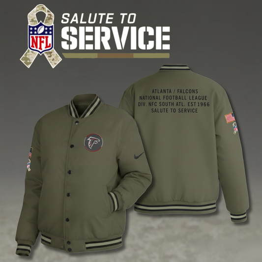 Atlanta Falcons Nike Women's 2025 Salute to Service Varsity Jacket