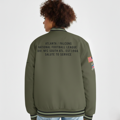 Atlanta Falcons Nike Women's 2025 Salute to Service Varsity Jacket