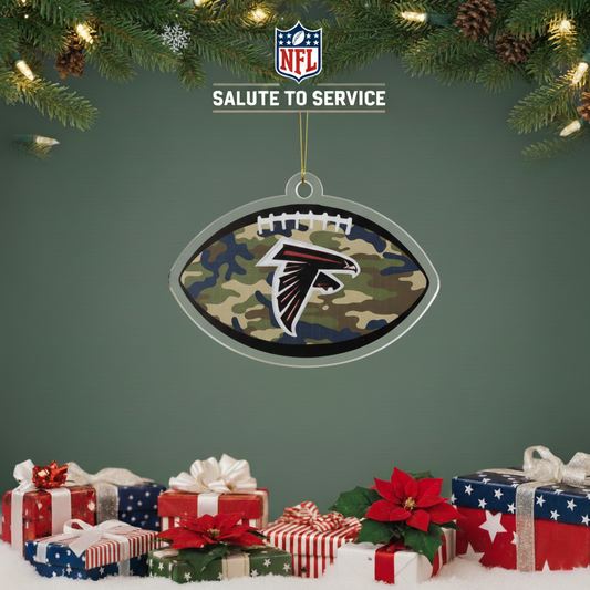 NFL Salute to Service Atlanta Falcons Ball Acrylic Ornament