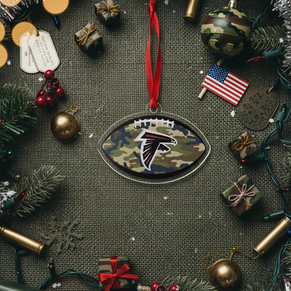 NFL Salute to Service Atlanta Falcons Ball Acrylic Ornament