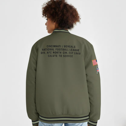 Cincinnati Bengals Nike Women's 2025 Salute to Service Varsity Jacket