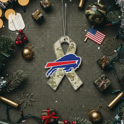 NFL Salute to Service Buffalo Bills Acrylic Ornament