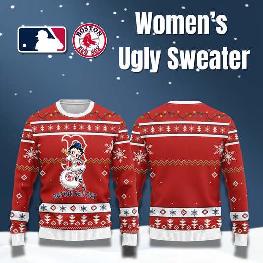 MLB Boston Red Sox x Betty Boop Women’s Ugly Sweater