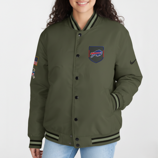 Buffalo Bills Nike Women's 2025 Salute to Service Varsity Jacket