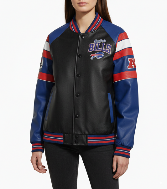 Women's Buffalo Bills All Over Print Varsity Jacket