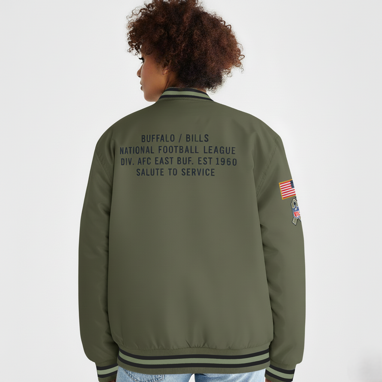Buffalo Bills Nike Women's 2025 Salute to Service Varsity Jacket