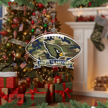 NFL Salute to Service Arizona Cardinals Acrylic Ornament