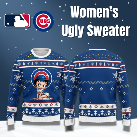 MLB Chicago Cubs x Betty Boop Women’s Ugly Sweater