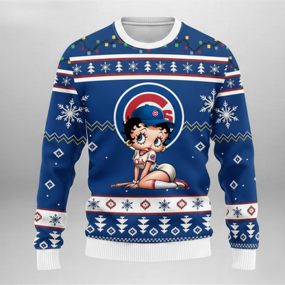 MLB Chicago Cubs x Betty Boop Women’s Ugly Sweater