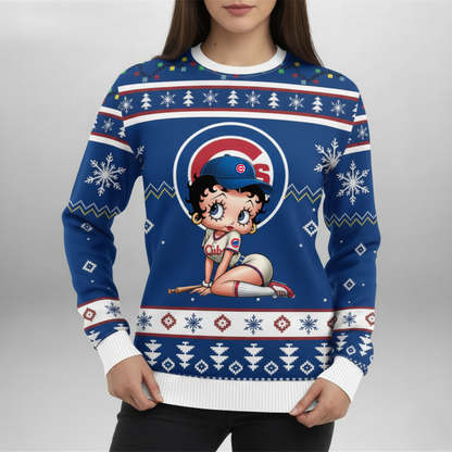 MLB Chicago Cubs x Betty Boop Women’s Ugly Sweater