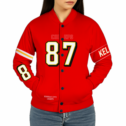 Travis Kelce Kansas City Chiefs Unisex Off Season NFL Player Puffer Women's Jacket