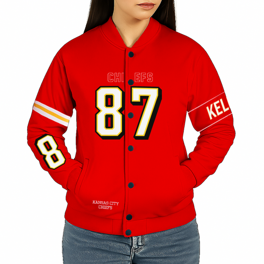 Travis Kelce Kansas City Chiefs Unisex Off Season NFL Player Puffer Women's Jacket
