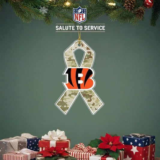 NFL Salute to Service Cincinnati Bengals Acrylic Ornament
