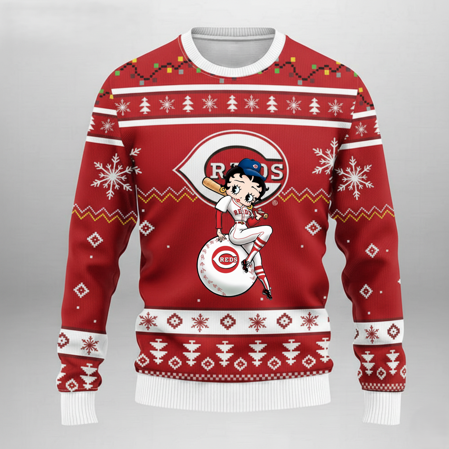 MLB Cincinnati Reds x Betty Boop Women’s Ugly Sweater