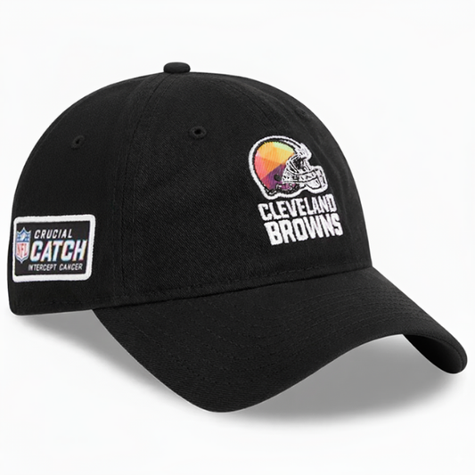 Women's Cleveland Browns New Era Black NFL Crucial Catch Adjustable Hat