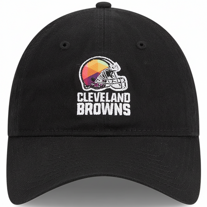 Women's Cleveland Browns New Era Black NFL Crucial Catch Adjustable Hat