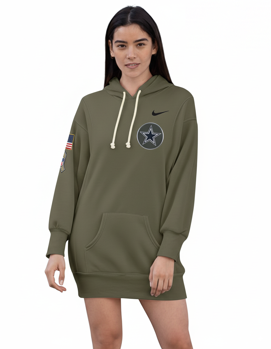 Dallas Cowboys Nike Women's 2025 Salute to Service All Over Print Hoodie