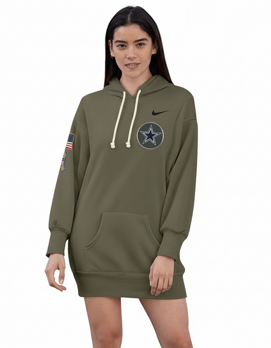 Dallas Cowboys Nike Women's 2025 Salute to Service All Over Print Hoodie