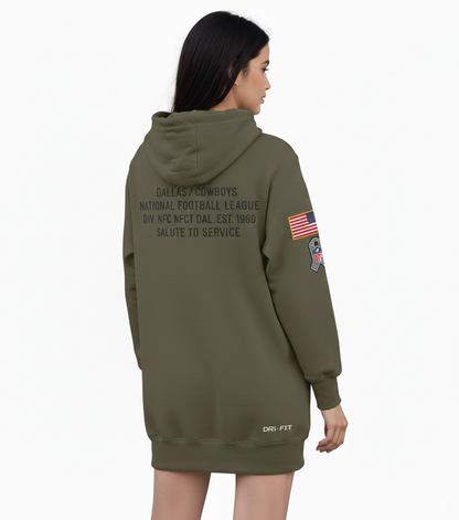 Dallas Cowboys Nike Women's 2025 Salute to Service All Over Print Hoodie