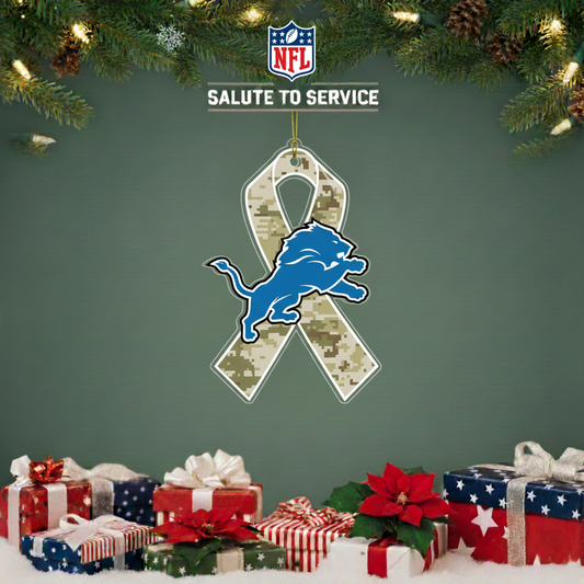 NFL Salute to Service Detroit Lions Acrylic Ornament