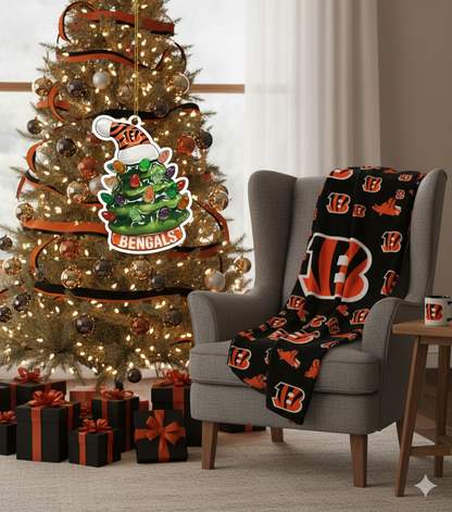 NFL Christmas Cincinnati Bengals Ornaments Ready to Hang Cincinnati Bengals Ornament Christmas Ornaments