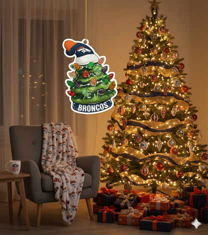 NFL Christmas Denver Broncos Ornaments Ready to Hang Denver Broncos Ornament Christmas Ornaments