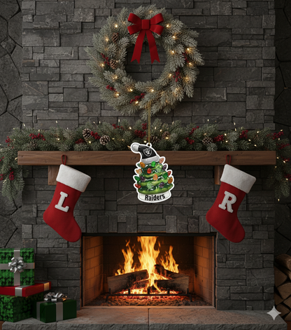 NFL Christmas Las Vegas Raiders Ornaments Ready to Hang Las Vegas Raiders Ornament Christmas Ornaments