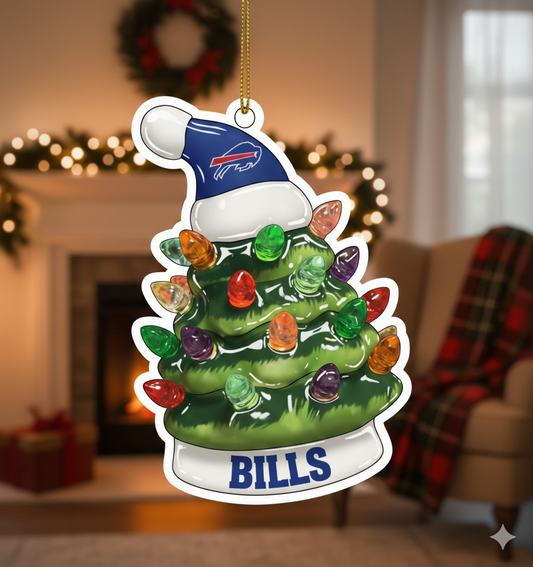 NFL Christmas Buffalo Bills Ornaments Ready to Hang Buffalo Bills Ornament Christmas Ornaments