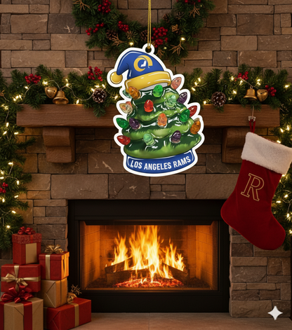 NFL Christmas Los Angeles Rams Ornaments Ready to Hang Los Angeles Rams Ornament Christmas Ornaments