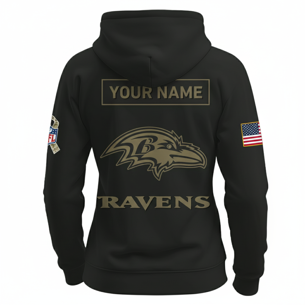 Baltimore Ravens Nike Women's 2025 Salute to Service Hoodie NFL