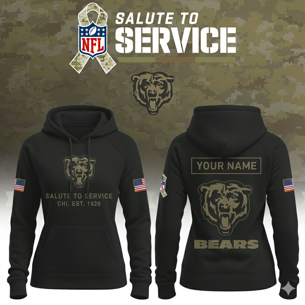 Chicago Bears Nike Women's 2025 Salute to Service Hoodie NFL