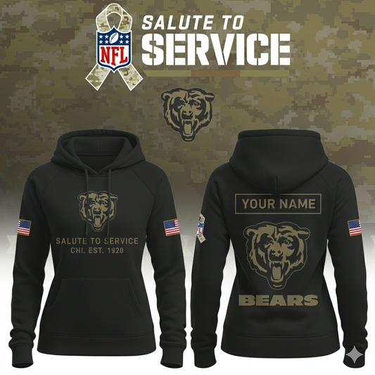 Chicago Bears Nike Women's 2025 Salute to Service Hoodie NFL