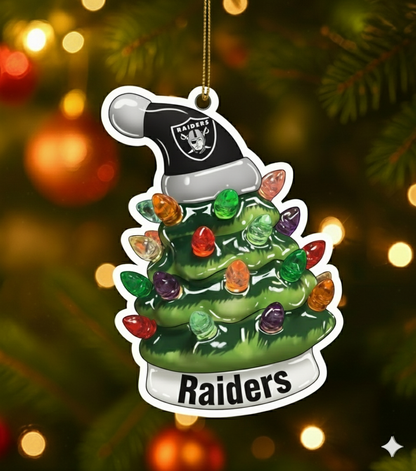 NFL Christmas Las Vegas Raiders Ornaments Ready to Hang Las Vegas Raiders Ornament Christmas Ornaments